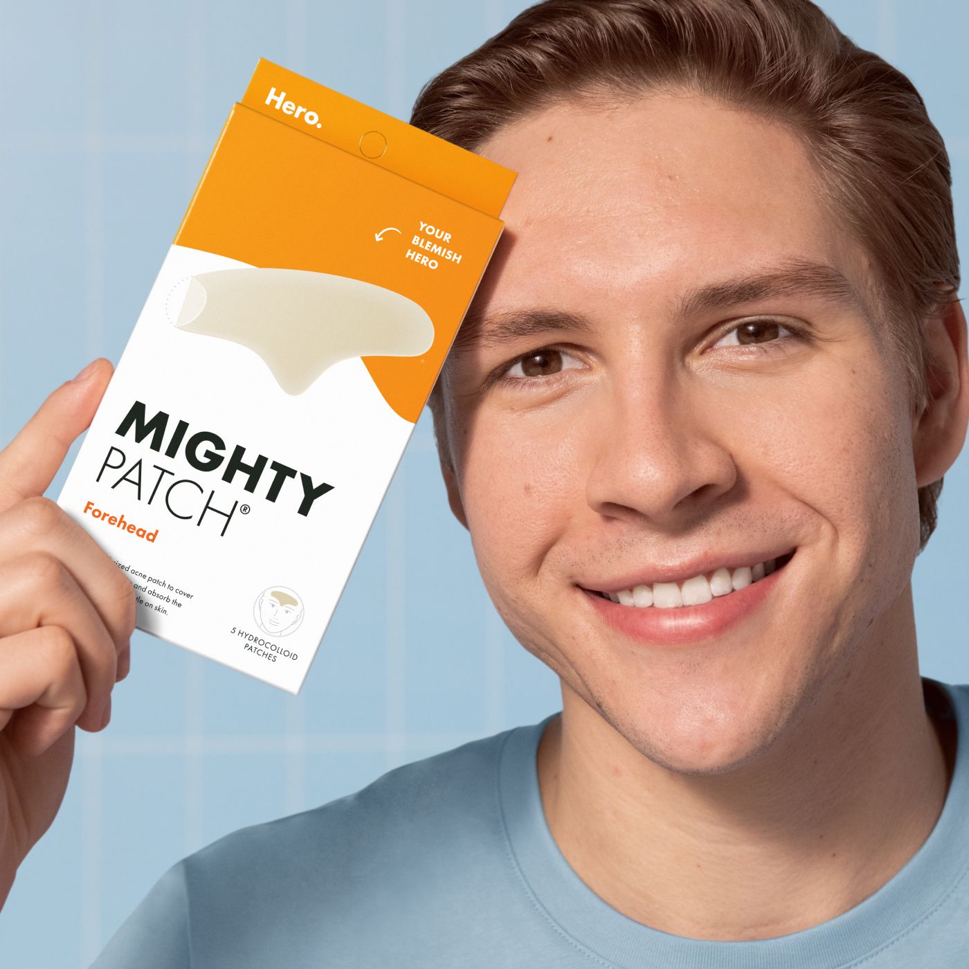 Using Mighty Patch Mighty Patch™ Forehead Pimple Patch | Hero Cosmetics