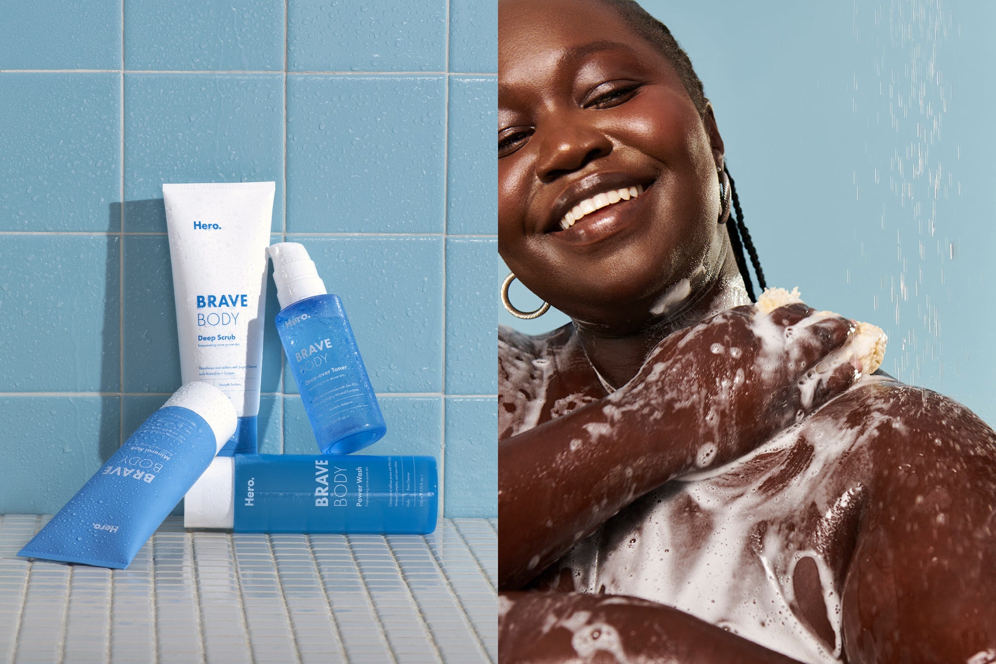 Image of brave body items in the bathroom