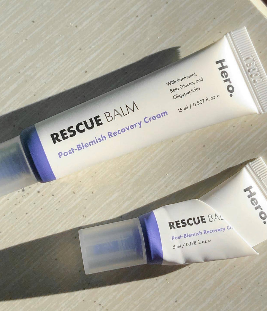 Image of Rescue Balm and a scrunched up empty Rescue Balm by Instagram user @situationalskincare